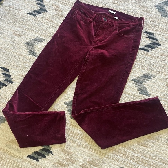 J. Crew Pants - J.crew Red Maroon Velvet Pants - Size 6